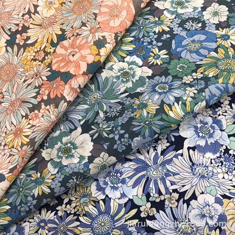 新款直销2020新款小碎花高支密纯棉布料春夏连衣裙服装面料DIY