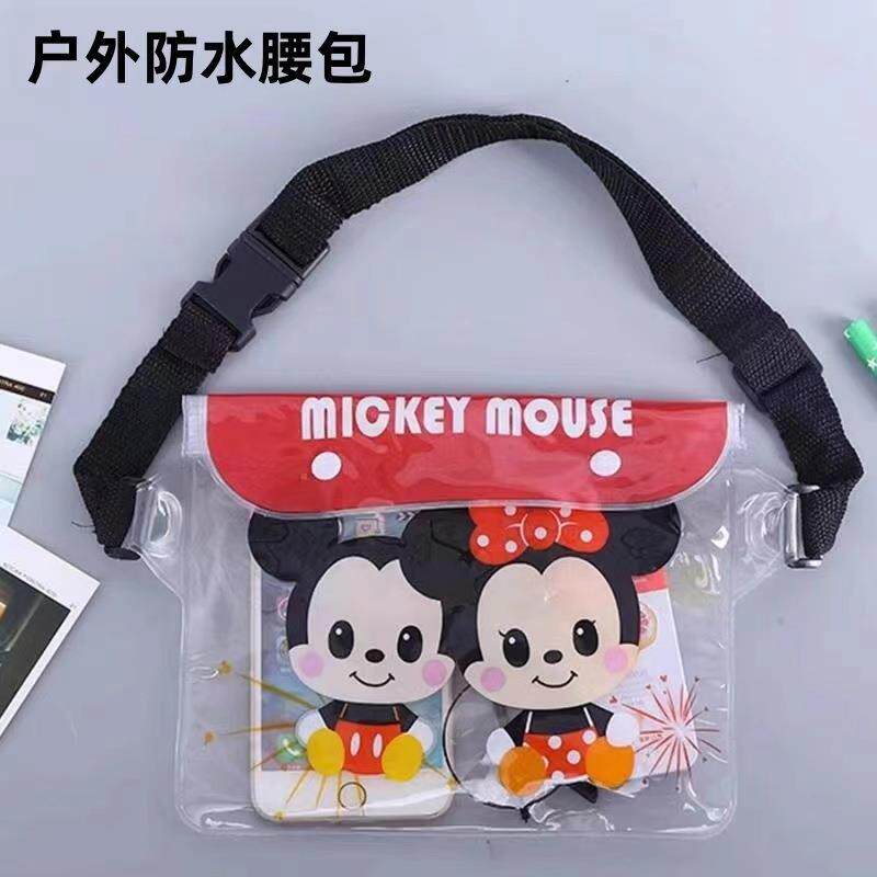 新款直销卡通防水包斜跨手机袋游泳漂流pvc收纳防水包彩色透明女