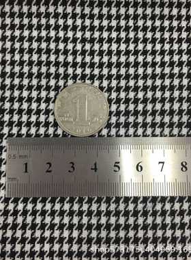 新款直销现货供应 黑白千鸟格梭织面料 涤棉色织  西装马甲 鞋帽