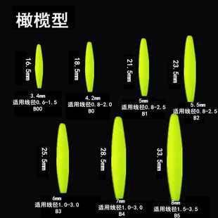 新款直销阿酷精工七星漂立漂流线型橄榄型内置太空豆荧光浮子鱼漂