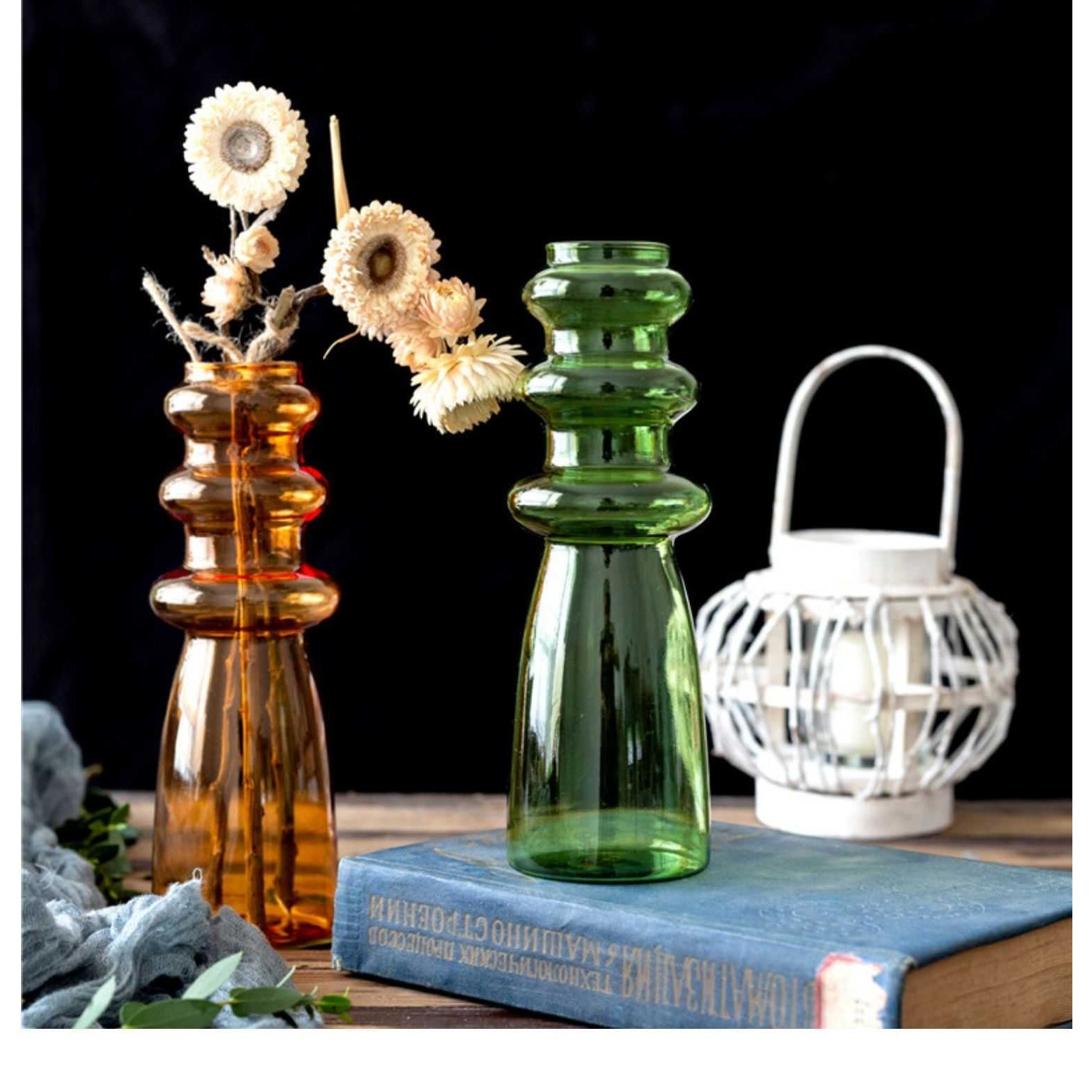 新款直销客厅简约复古创意螺旋波浪彩色玻璃小花瓶插花花器家居摆,家居饰品,花瓶,淘宝优惠券,粉丝福利购,淘宝优惠卷