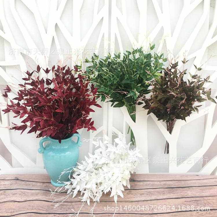 新款直销仿真叶子 金银花叶仿真花假花婚庆家居景观装饰植物墙插
