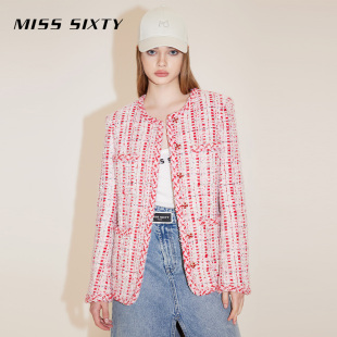 Miss 呢外套女圆领小香风轻奢气质高级感 Sixty花式
