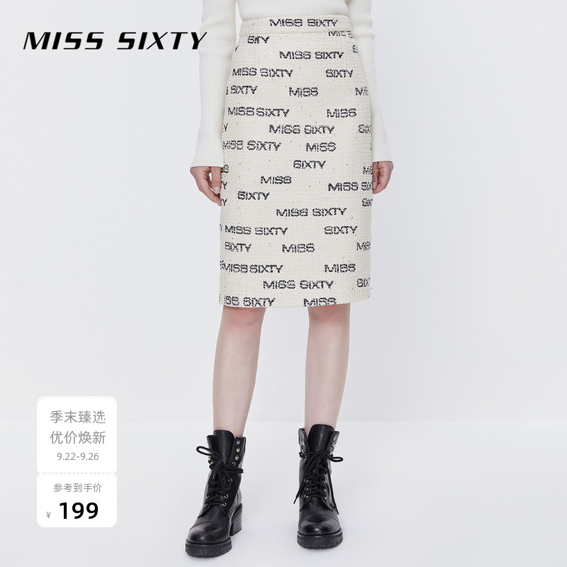 Misssixty满幅字母包臀半身裙