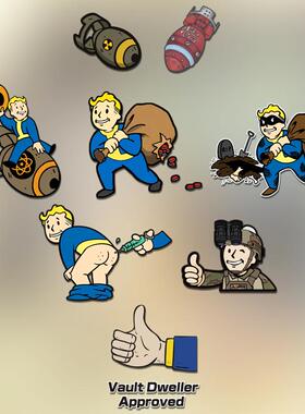 汽车贴纸Fallout4 Vault避难所小子导弹游戏哔哔车贴划痕装饰车贴