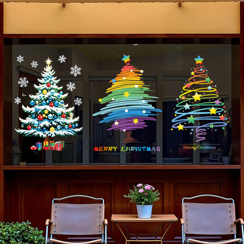 2026圣诞节装饰品静电贴玻璃贴
