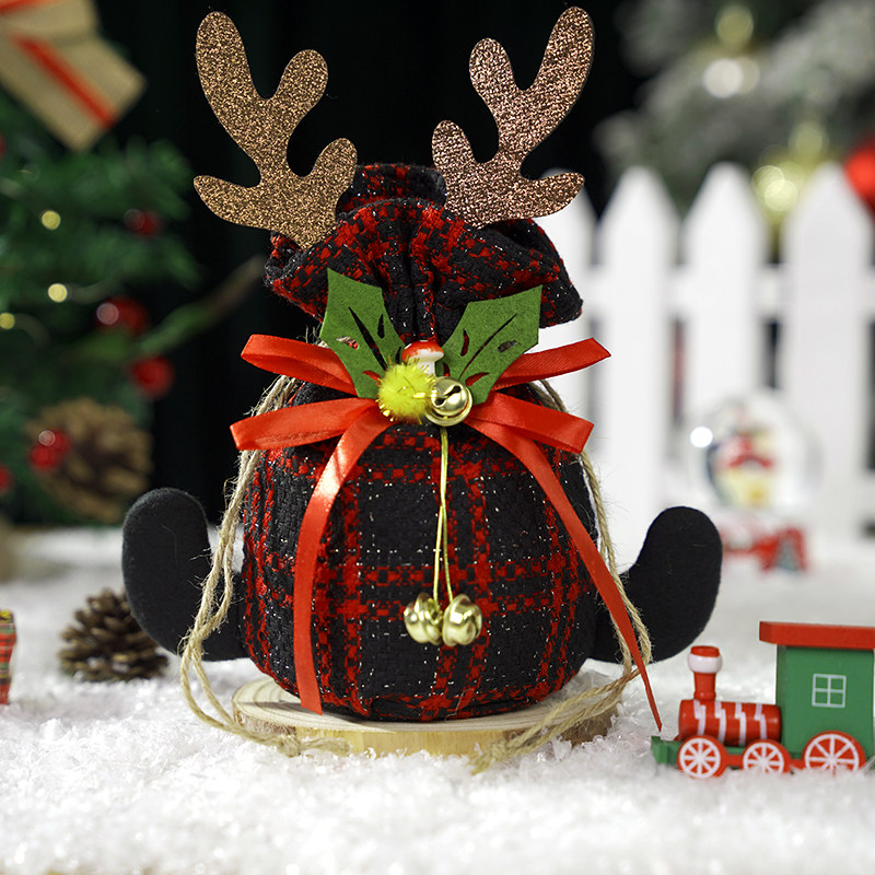 圣诞节老人儿童手提装饰品苹果袋小礼品袋袜子礼物平安夜包装礼盒