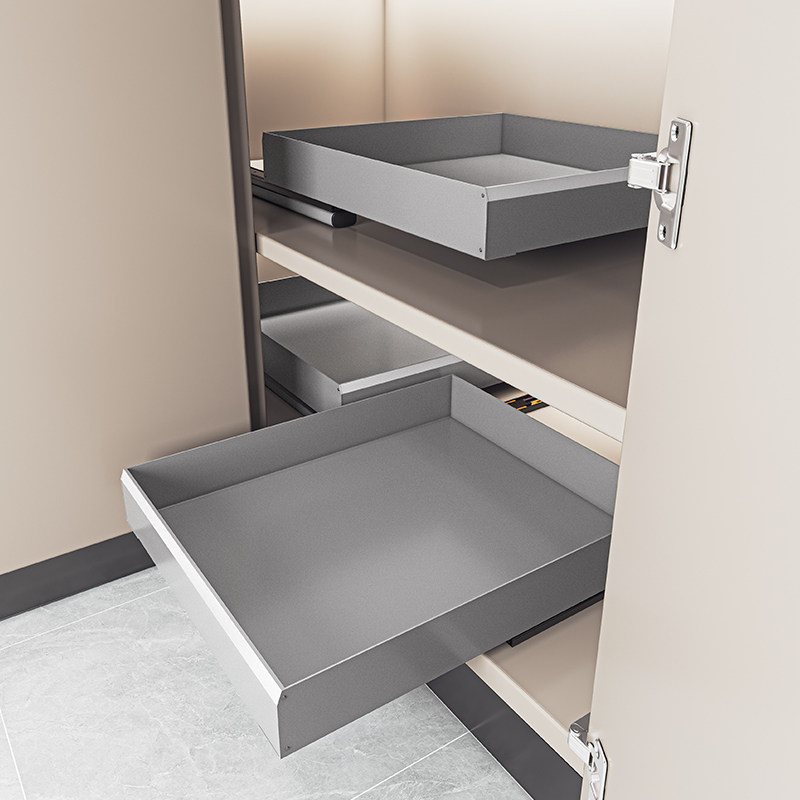 厨房转角拉篮橱柜内置物架小尺寸拐角拉蓝抽屉式超深柜调味料收纳,家装主材,拉篮,淘宝优惠券,粉丝福利购,淘宝优惠卷