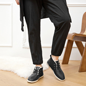 男女加厚绒保暖真皮拼接高帮雪地靴棉鞋 布语堂非遗本草棉布鞋 冬季