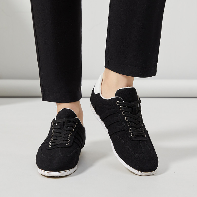 布语堂手工缝制千层底运动布鞋男女款老北京纯布底黑色透气休闲鞋