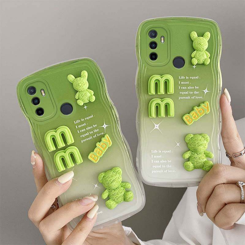 oppoa32手机壳日韩渐变色pdvm00硅胶时尚opopa32全包防摔opooa32立体