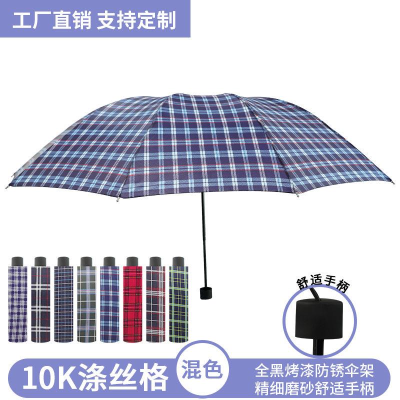 新款直销大号雨伞手动款结实加大加厚加固晴雨两用折叠便携老式格图片