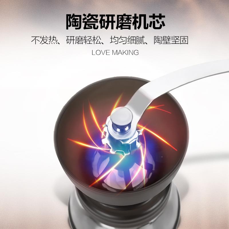 新款直销可水洗手摇咖啡磨豆机研磨机 咖啡研磨器 手动咖啡机粉碎