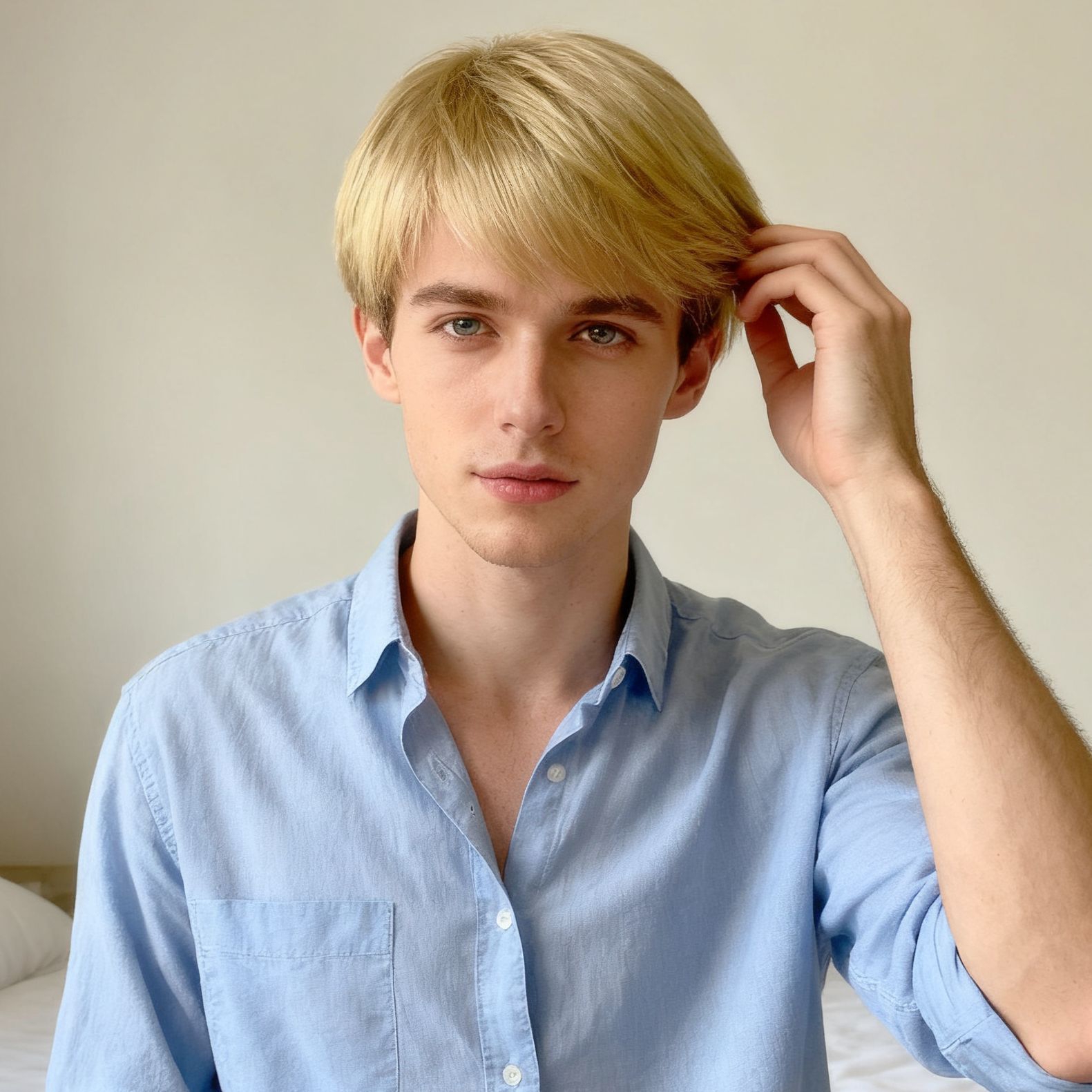 新款直销shopee跨境假发男士斜刘海短发仿真头套工厂直销一件男士