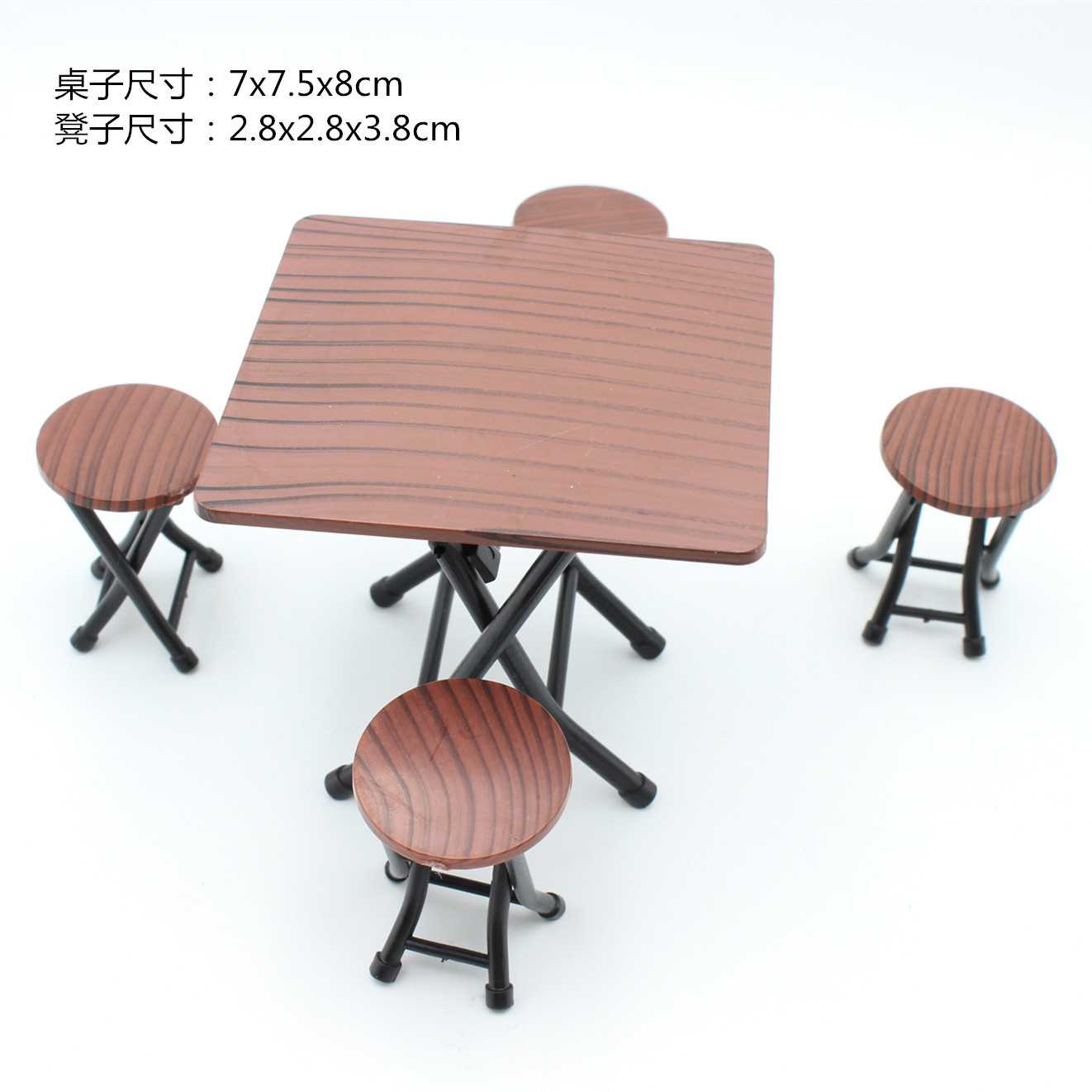 新款直销怀旧迷你折叠台桌子摆件娃娃房微缩仿真食玩模型粘土配件