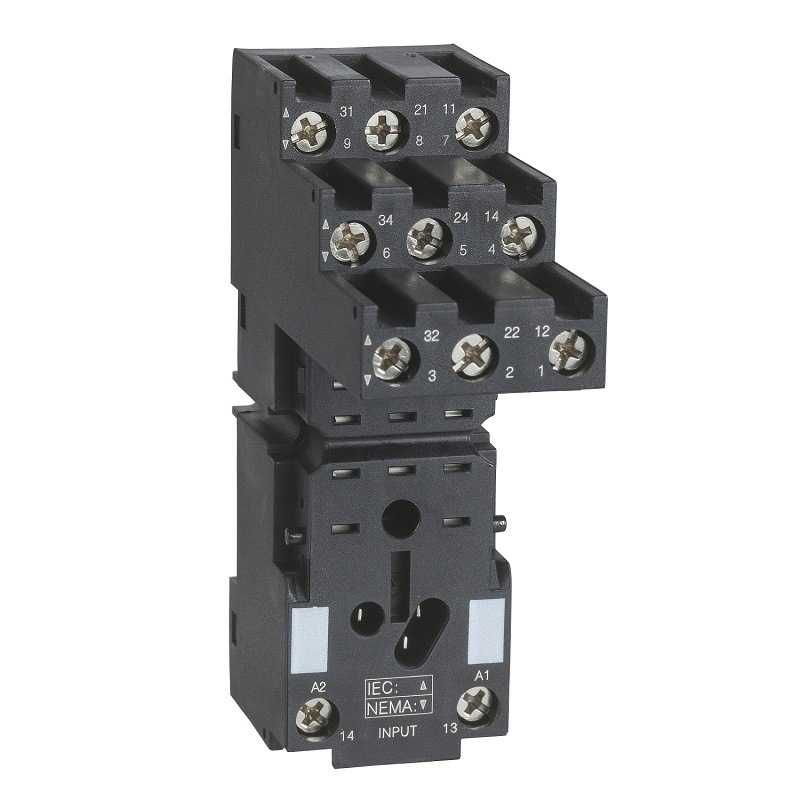 新款直销3副触点中间继电器基座底座RXZE2S111M用于RXM3三开三闭1