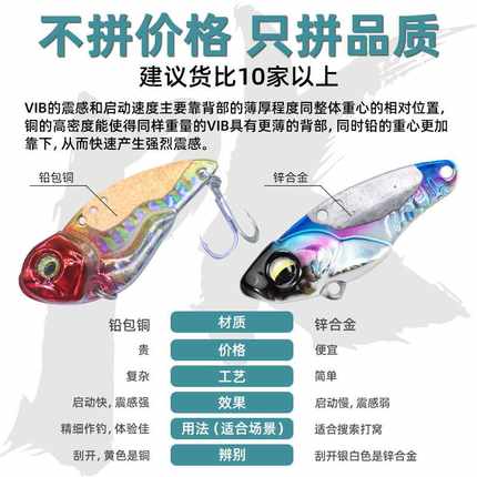 新款直销大河VIB高频震颤vip鱼饵全泳层金属路亚假饵vib黑鱼翘嘴