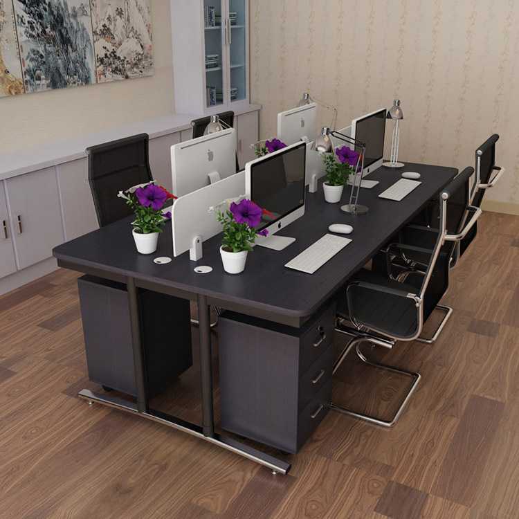 新款直销职员办公桌椅电脑桌简约现代办公桌四人位多人组合办公家