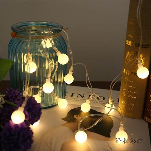 新款直销LED灯串圆球彩灯婚庆装饰背景卧室节日户外防水铜线小圆