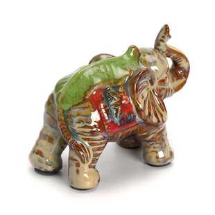 新款直销德化创意中式招财大象陶瓷摆件客厅电视柜装饰工艺品摆饰