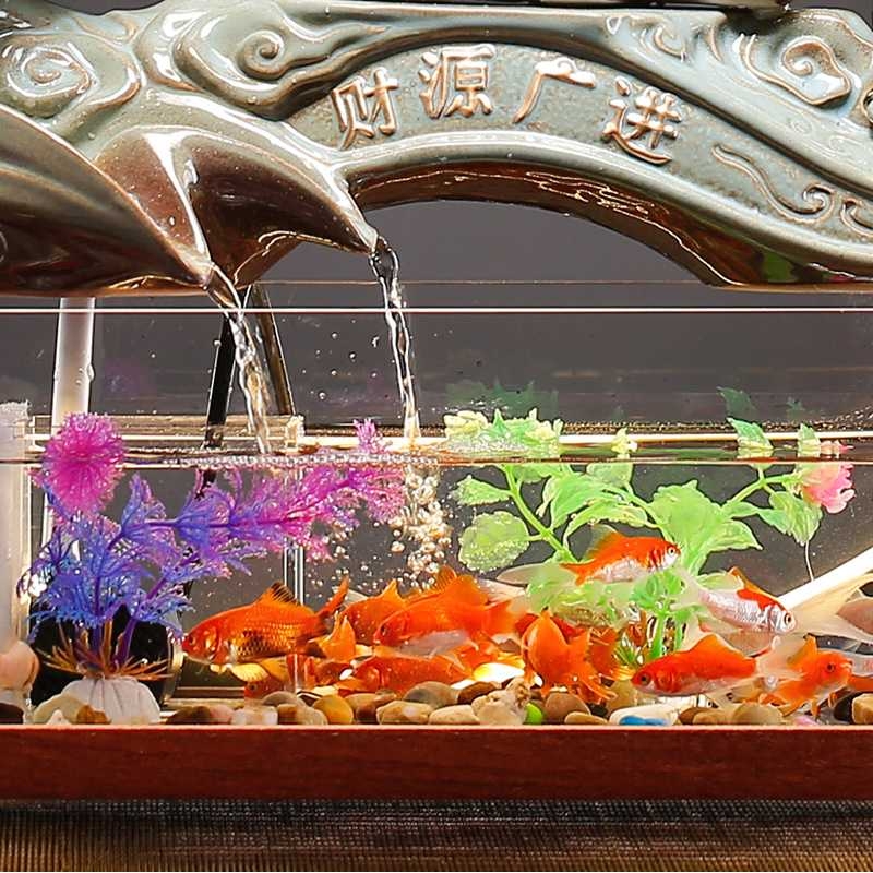 新款直销流水摆件循环水喷泉景观鱼缸客厅招财办公室桌面装饰乔迁