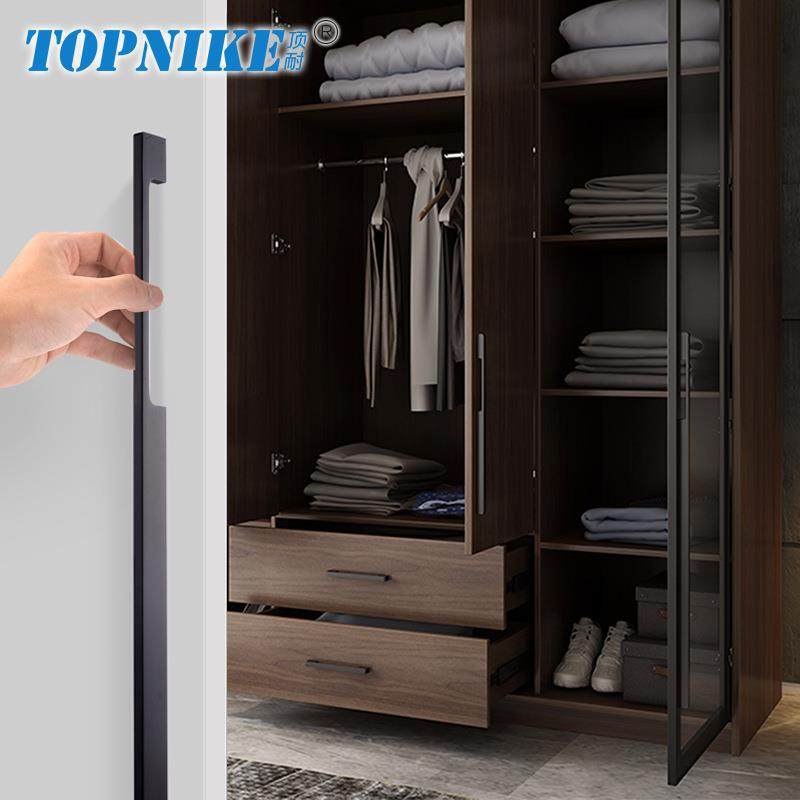 新款直销柜子抽屉拉手厨房橱柜门衣柜门把手铝合金加长手柄黑色现