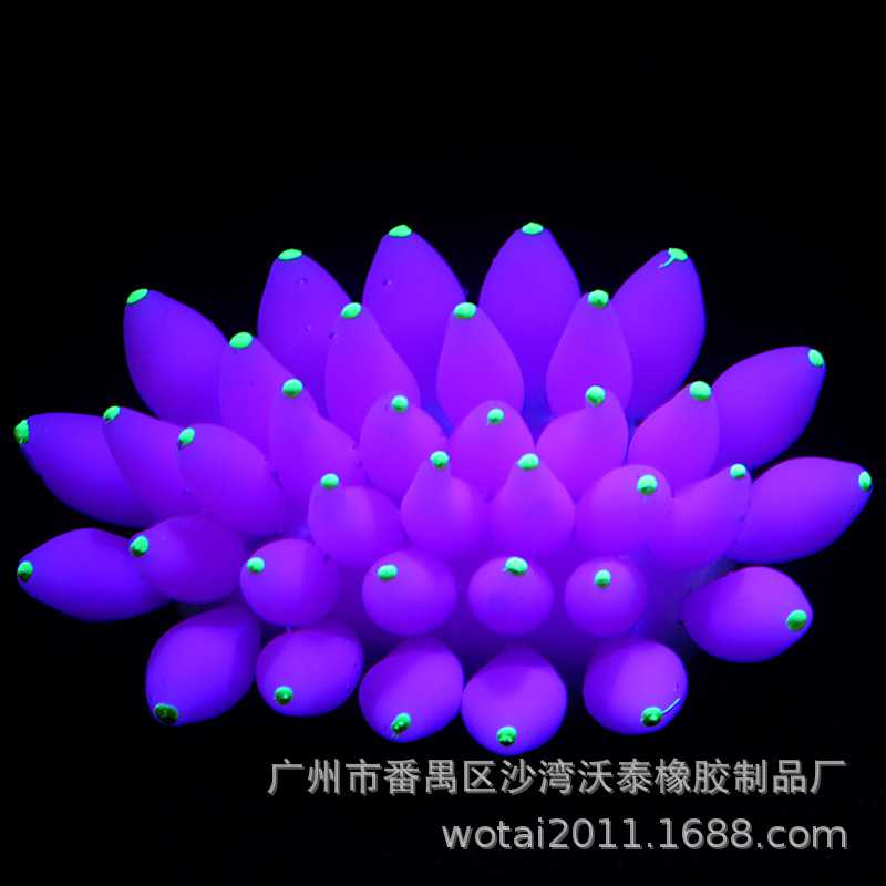 新款直销供货跨境电商 水族箱造景鱼缸装饰品硅胶软体仿真珊瑚类-