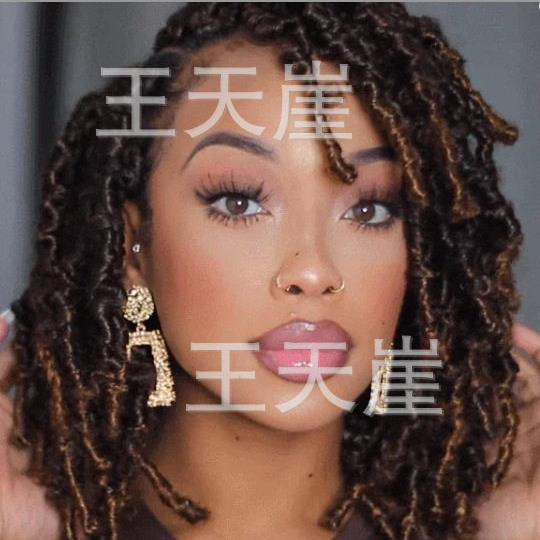 新款直销2022欧美独新款假发 偏分手工绕管黑色渐变棕色中长非洲