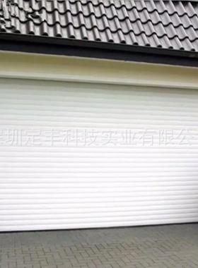 新款直销深圳钛铝合金白色烤漆电自动遥控车库快速卷帘闸门木纹电