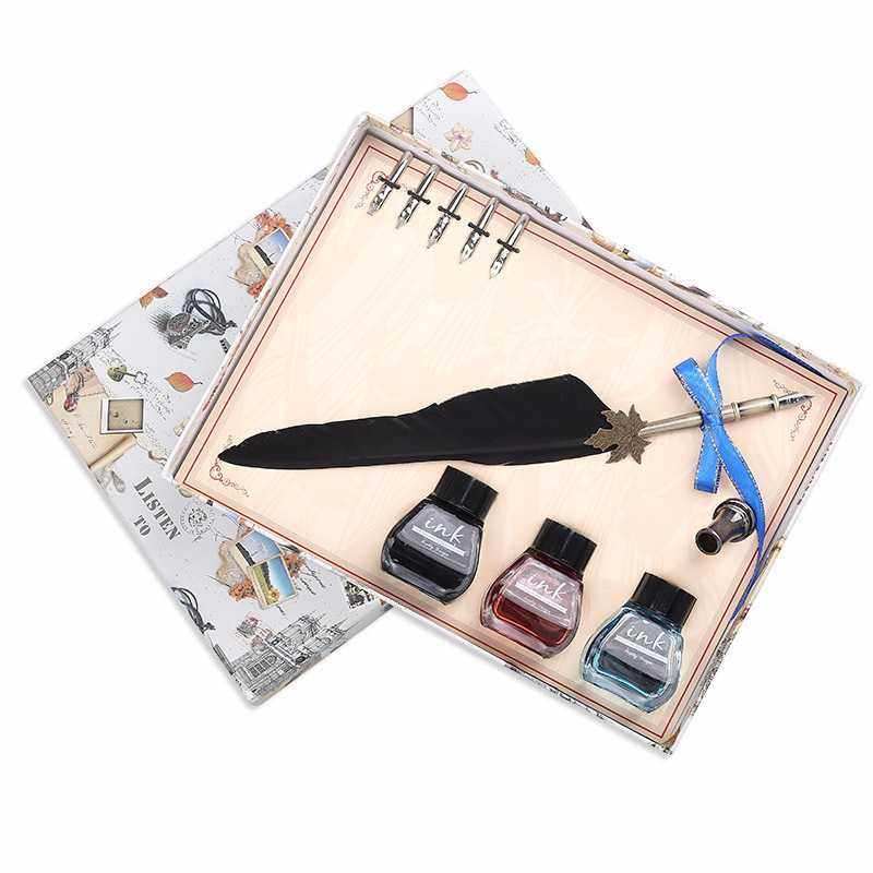 新款直销新款复古创意金属签字笔 蘸水羽毛笔钢笔套装教师节礼品,模玩/动漫/周边/娃圈三坑/桌游,魔术道具,淘宝优惠券,粉丝福利购,淘宝优惠卷