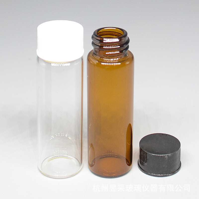 新款直销15ml透明棕色管制螺纹口玻璃样品瓶化工试剂瓶实验瓶小玻