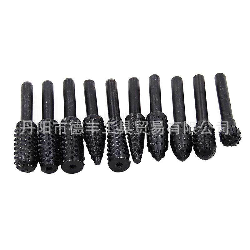 新款直销10pc狼牙棒 木工旋转锉刀电动旋转木锉雕刻刀茶盘根雕打,标准件/零部件/工业耗材,磨头,淘宝优惠券,粉丝福利购,淘宝优惠卷