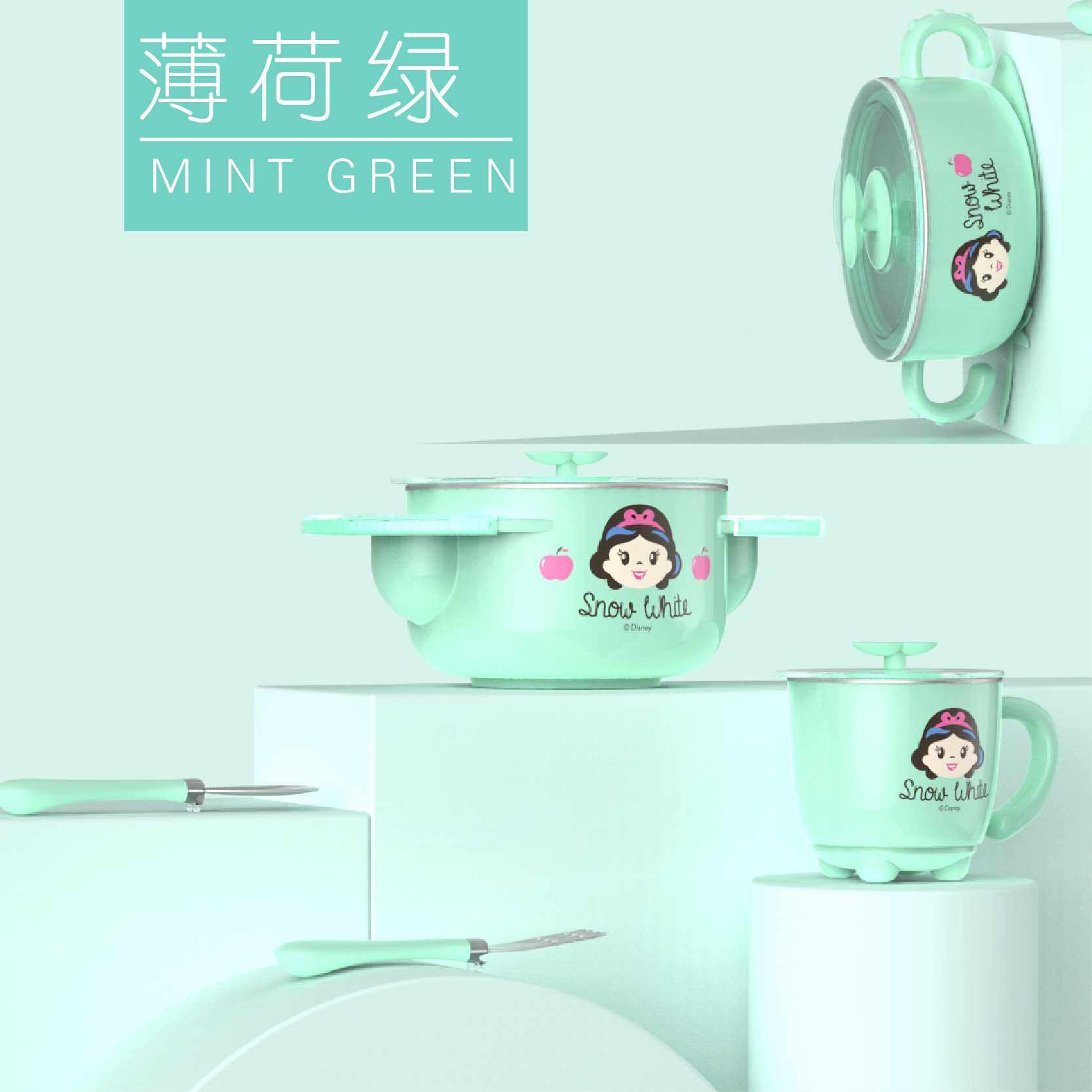 新款直销儿童餐具套装宝宝316不锈钢保温吸盘碗吃饭叉勺牛奶杯5件