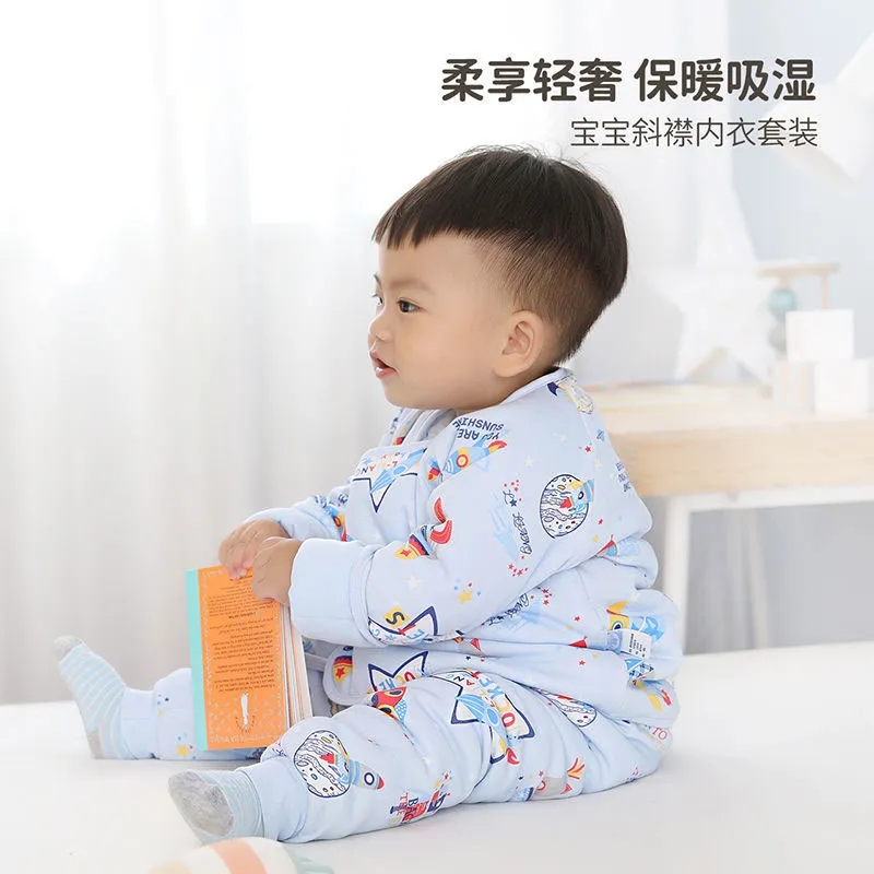 良良婴儿内衣秋裤套装宝宝全棉