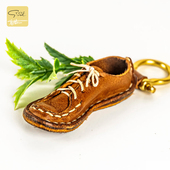 古月素兮头层牛皮小挂件鞋 子钥匙扣男女创意手工真皮植鞣皮钥匙圈