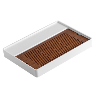 叁旬方茴茶盘家用简约储水式茶盘竹制托盘功夫茶具茶海沥水小茶台