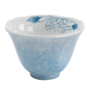 叁旬手绘蝶恋花茶杯主人杯陶瓷家用茶具高档个人专用女单杯品茗杯