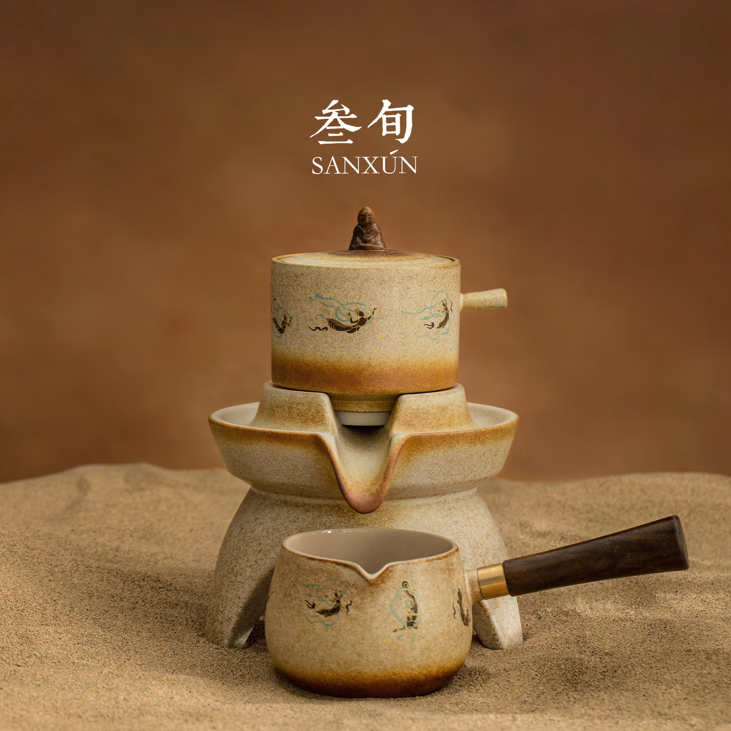 叁旬敦煌飞天自动懒人泡茶神器