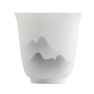 叁旬水墨山峦茶杯主人杯家用陶瓷单杯个人喝茶专用品茗杯高档茶具