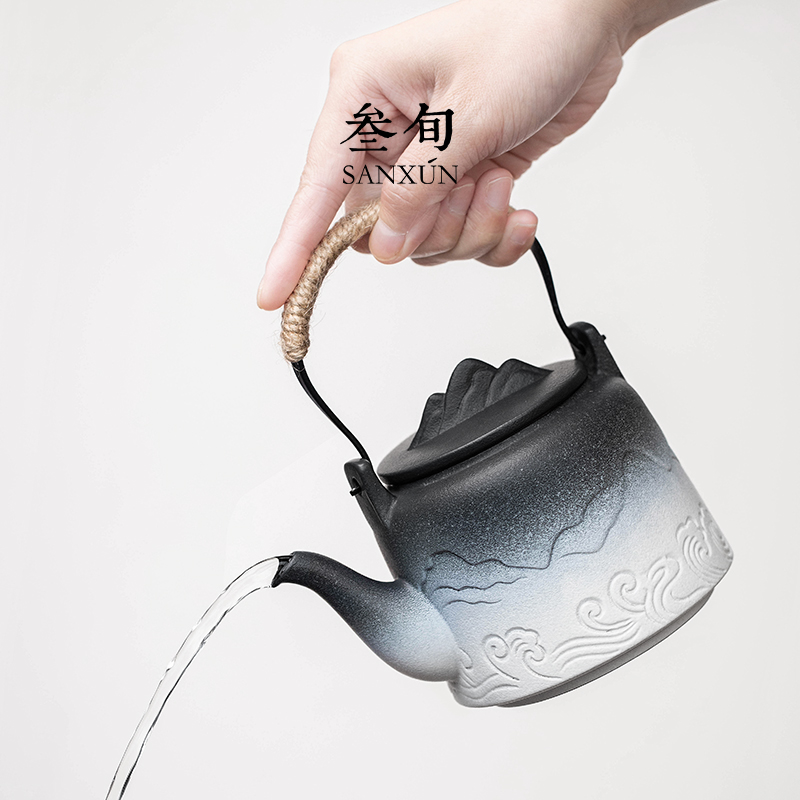 叁旬山海茶壶提梁防烫陶瓷