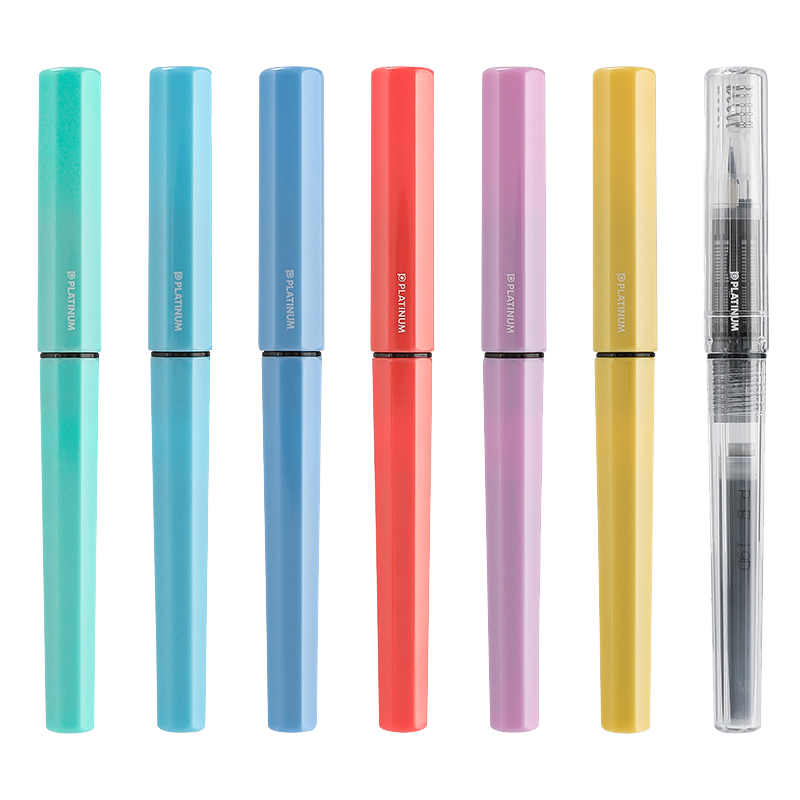 白金钢笔PLATINUM小流星钢笔PQ-200小学生练字专用入门万年笔三年级八角形可替换墨囊硬笔书法白金官方旗舰店