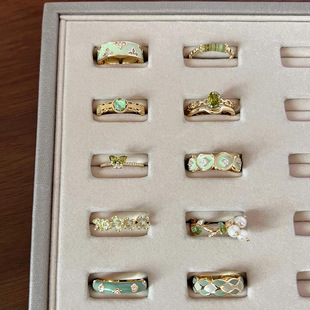 戒指女学生党彩色珐琅蝴蝶开口可调节小众设计高级感独特指环手饰