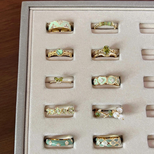 戒指女学生党彩色珐琅蝴蝶开口可调节小众设计高级感独特指环手饰