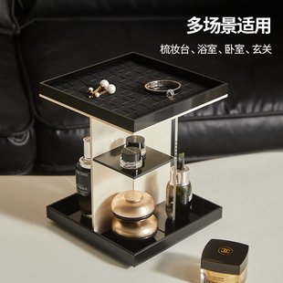 LeiQuHome意式轻奢卫生间洗手漱台置物架浴室厕所化妆品收纳架盒