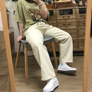 女夏季 宽松高腰显瘦美式 小胖噔直筒休闲裤 胖mm微胖大码 子 时尚 长裤