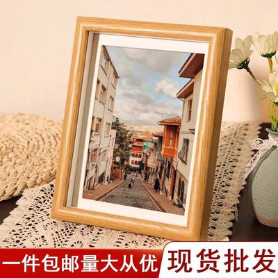木质中空立体相框简约创意桌面相框摆台6寸7寸8寸挂墙照片框架