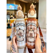 卡皮巴拉儿童保温杯小学生上学专用杯子女孩316不锈钢吸管饮水杯