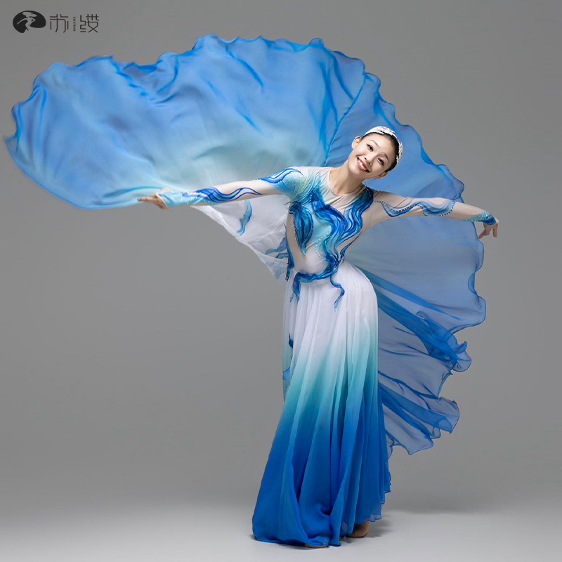 新款大气开场舞大摆裙演出服