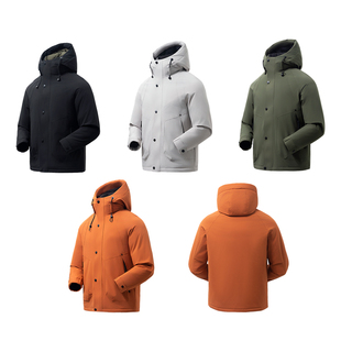 户外工装冬季新款连帽羽绒服男女同款羽绒外套-088