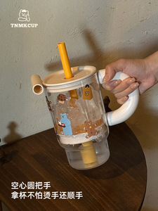 tnmkcup吸管杯大容量高颜值水杯巨无霸夏季桌面杯便携水壶泡茶杯